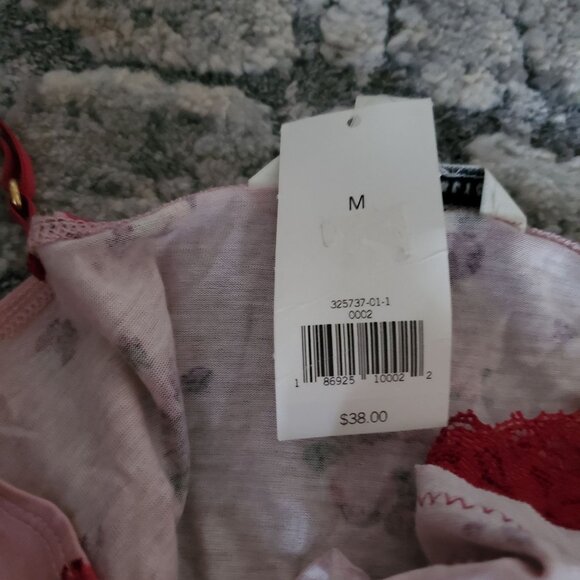 Banana Republic Women's Pink Floral Lace Trim Camisole Tank Top Size Medium NWT - Picture 7 of 12